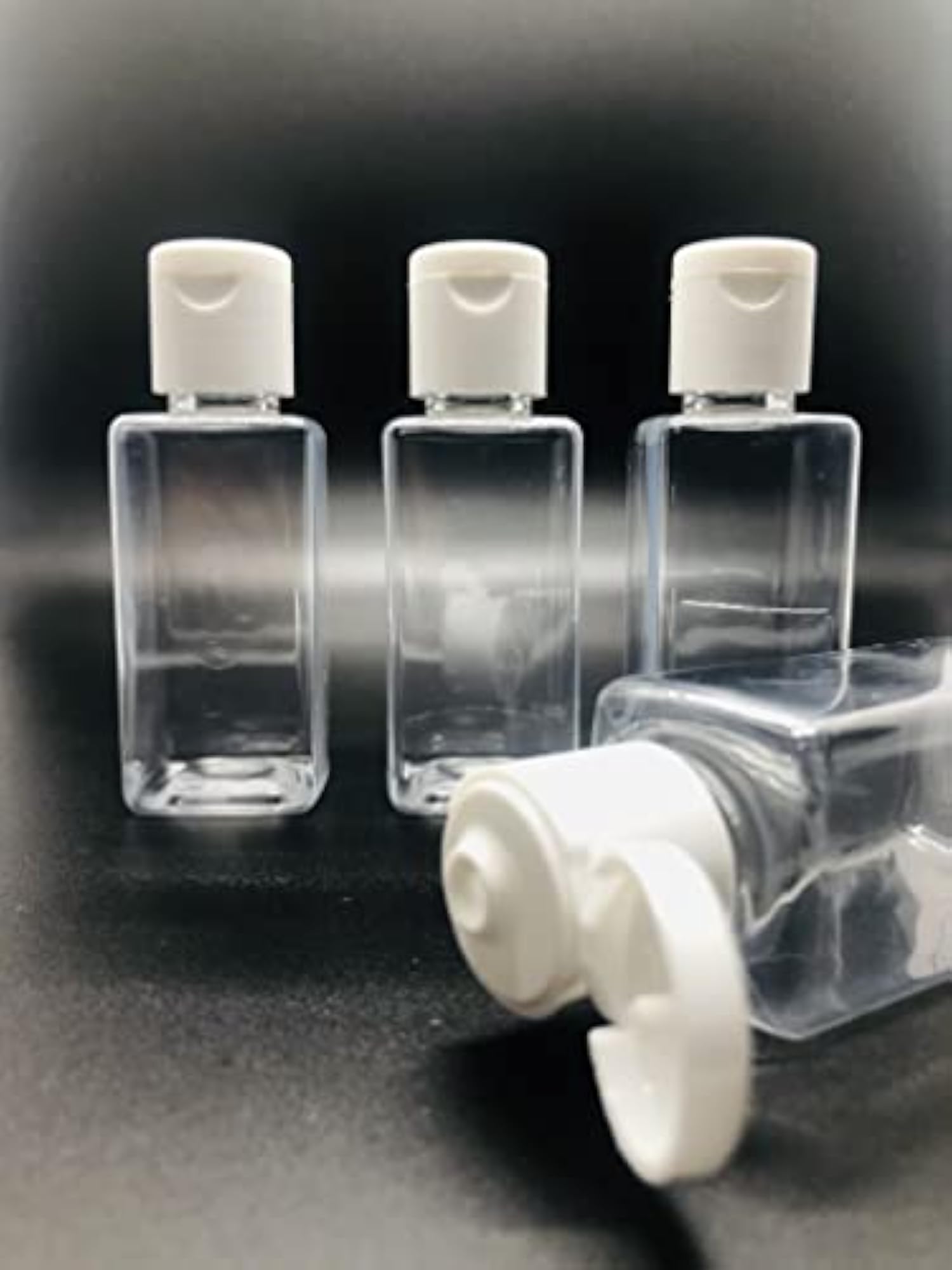 Square Shaped Empty Plastic Bottles for Travel, Set of 50